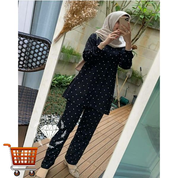 Setelan Elma Big Size 2in1 Setelan Celana Muslim Jumbo