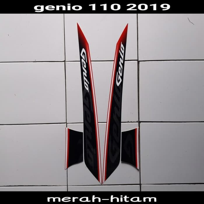 stiker motor honda genio cbs 110 2019 merah-hitam