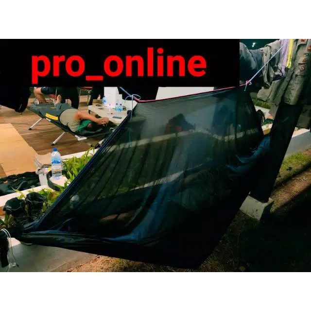 [Bisa COD] Hammock Kelambu Anti Serangga - Tempat Tidur Gantung - Ayunan Pohon - Hamock - hamok