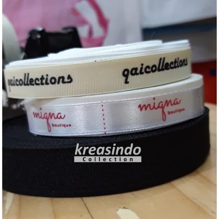 

7.7 Sablon Label Pita Baju Grograin 1,3Cm Terlaris