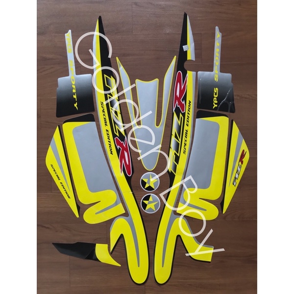 Striping Standart FIZR CALTEX Kaltex FIZ R F1Z R Stiker Lis Warna Kuning Hitam