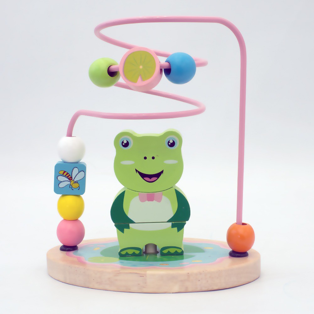 Spiral Round Bead Wooden Toys-Mainan Edukasi Round Beads