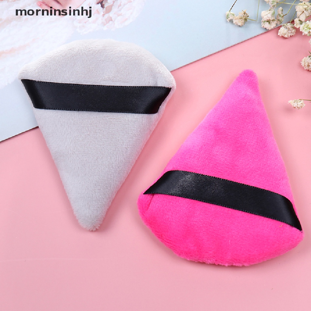 Mor Spons Puff Mini Bentuk Segitiga Bahan Velvet