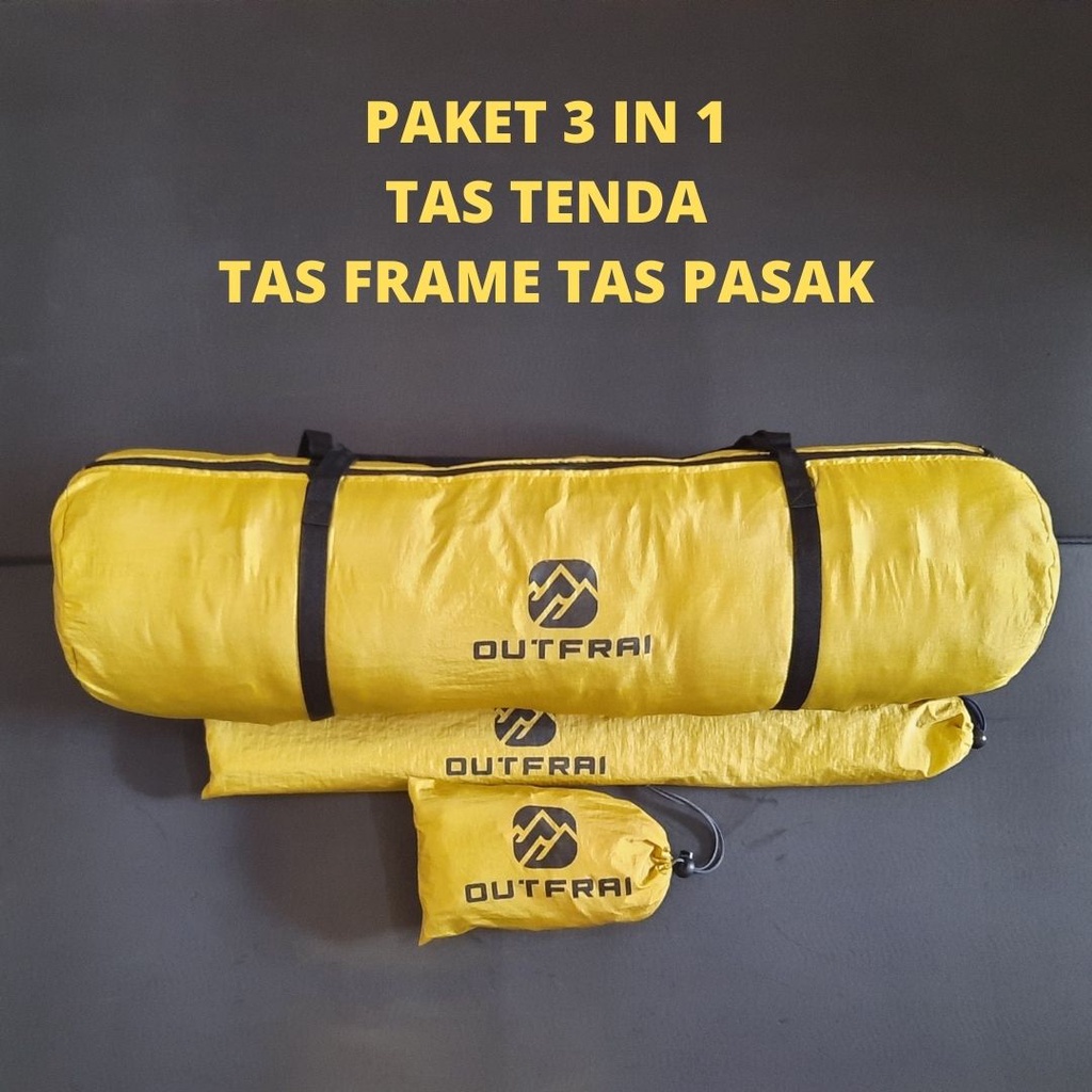 Ready Paket Tas Tenda Outdoor Kantong Tenda Gunung Kapasitas 4 - 5 Orang Tas Frame Tas Pasak Outfrai