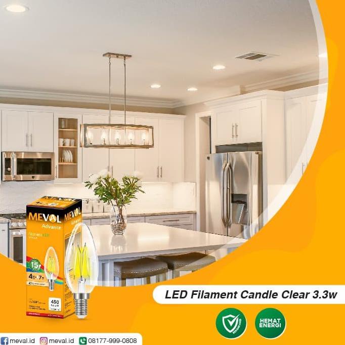 Dijual Meval Led Filament 4W - E14 - Kuning Hot Sale