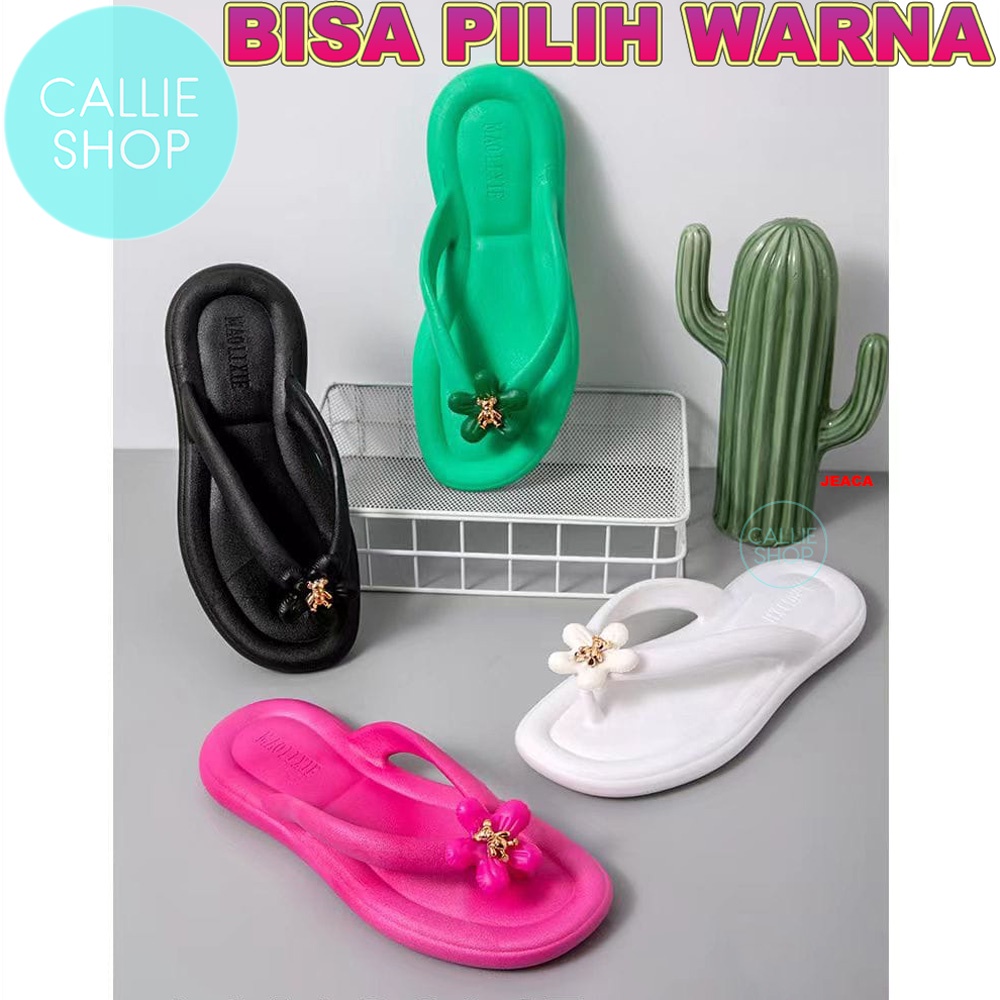 Sandal Slipper Sendal Bangkok Bunga Boneka Jelly G 9002+3 BKBGABNK