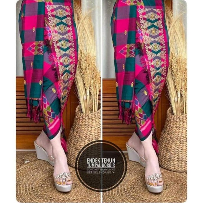 KAMEN ENDEK SEMI TUMPAL TRETES EMAS LEMBARAN INCLUDE SELENDANG