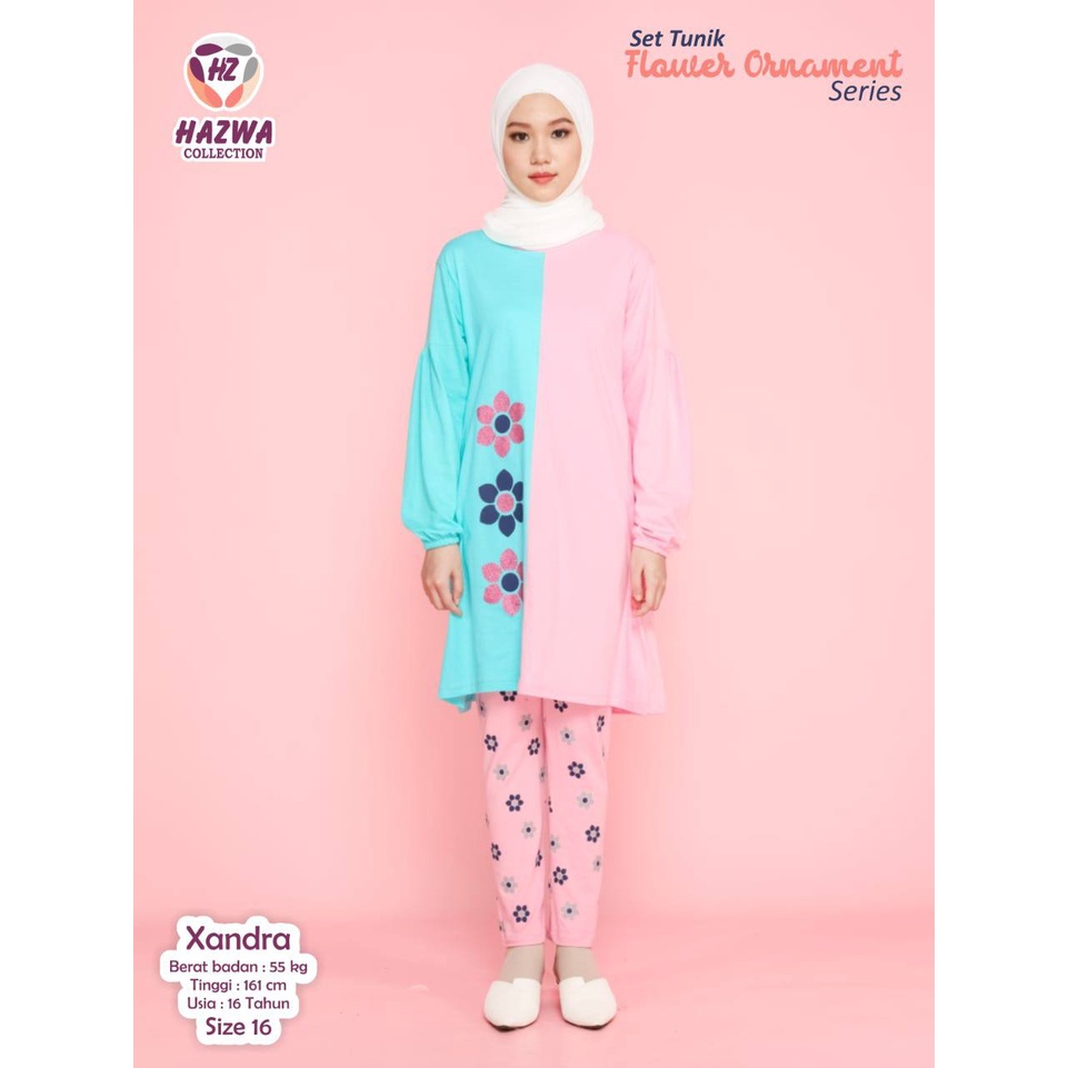 Set Tunik Flower Hazwa