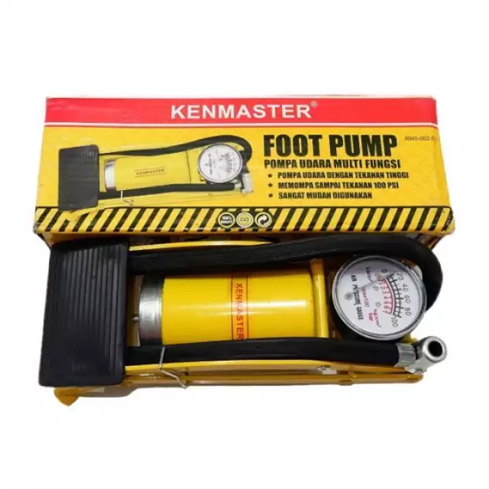 Pompa Sepeda Injak 1 Tabung Original Kenmaster Foot Pump Single Tube