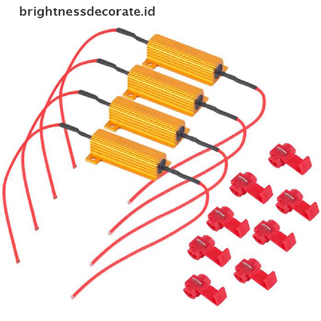 (Birth) 4pcs Resistor Beban 50w 6 Ohm Untuk Lampu Sein Led