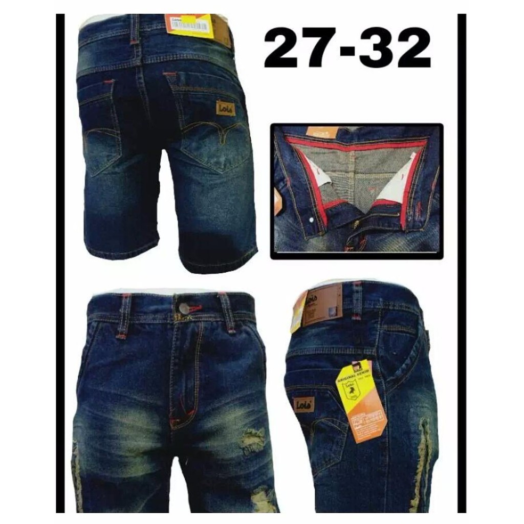 DISKON Jeans pendek lois orijeans sobek sobek