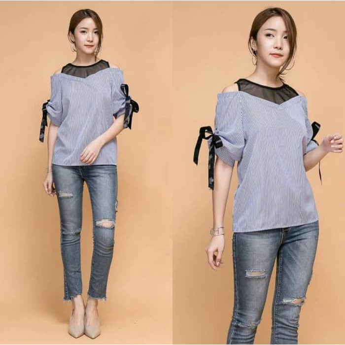 B12 Blouse My secret mosscrepe ld 102cm pj 68cm depan t