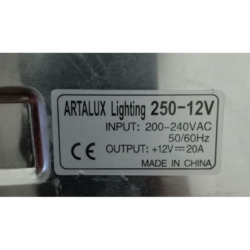 Power Supply Artaluc 20A 12V Indoor / Travo LED 20Ampere