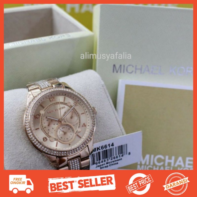 Michael Kors Original Chronograph Rosegold MK6614 / MK-6614 Jam Tangan Wanita