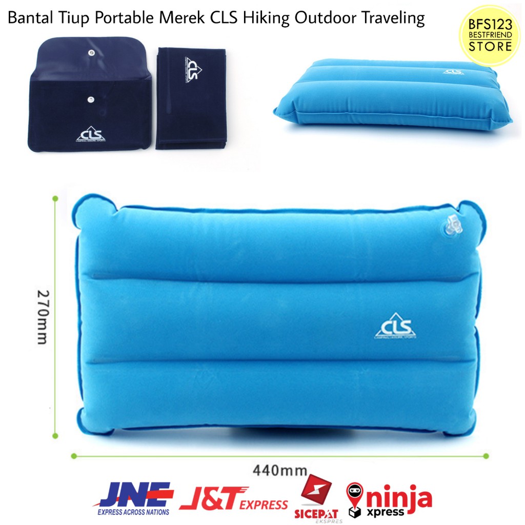 Bantal Tiup Portable Merek CLS Hiking Outdoor Traveling