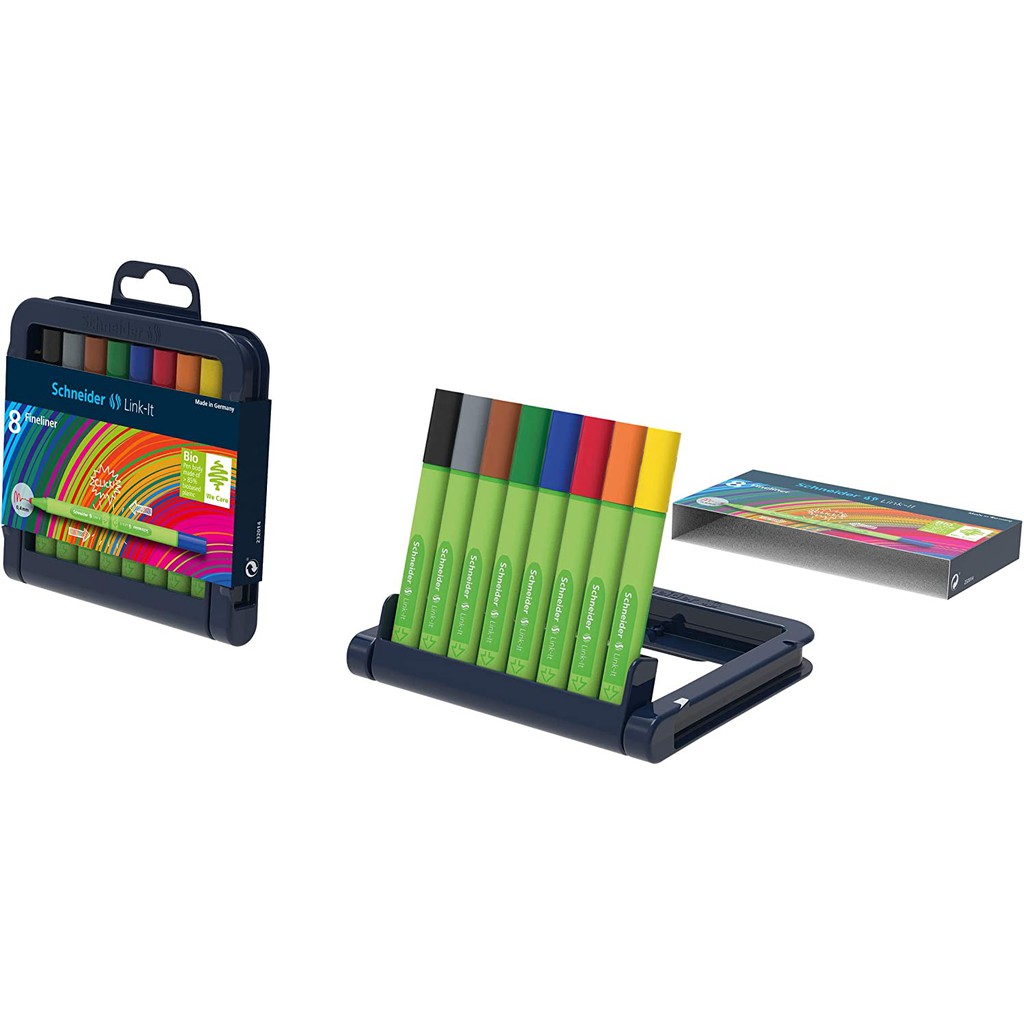 

SCHNEIDER ASSORTED ADJUSTABLE PENCIL CASE STAND FINELINER LINK-IT 0.4MM (8PCS)