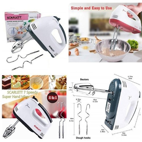 SHENAR HAND MIXER SCARLETT PENGOCOK TELUR PEMBUAT KUE / MIXER TANGAN ELEKTRIK 7 GEAR, SHENARCORNER168