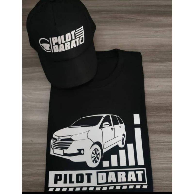 Kaos Pilot Darat Kotak + Topi