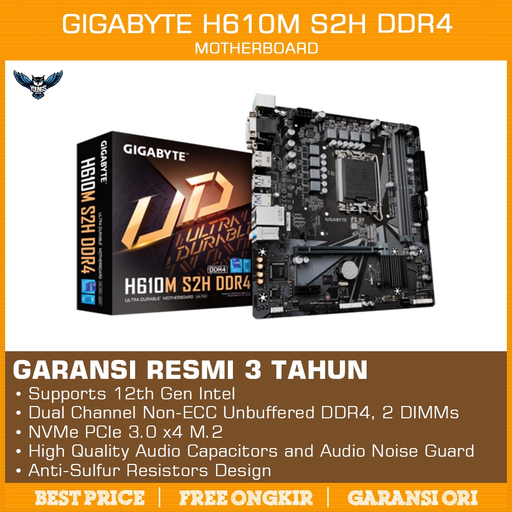 Gigabyte H610M S2H DDR4 | Motherboard Intel H610 LGA 1700 DDR4 M-ATX