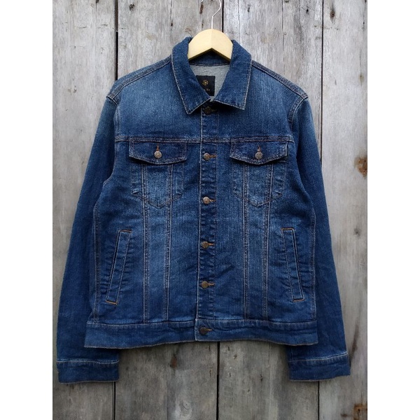jaket jeans trucker denim size fit M second