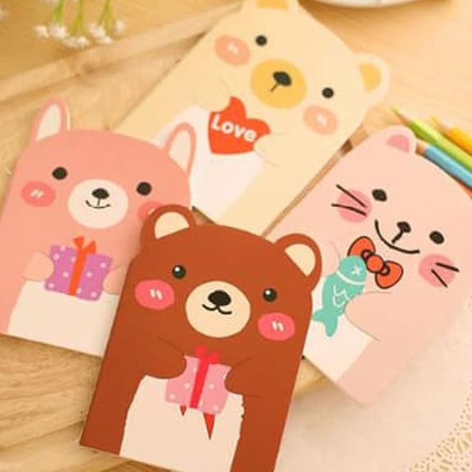 

Ready Stock Kak,,,Silahkan Order !!!! Keburu Habisss... Buku Memo Catatan Kartun Beruang Korea Notes