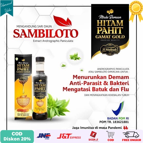 

◾COD◾ Madu Asli Hitam Pahit Plus Propolis / Insulin Diabetes Gamat Tripang