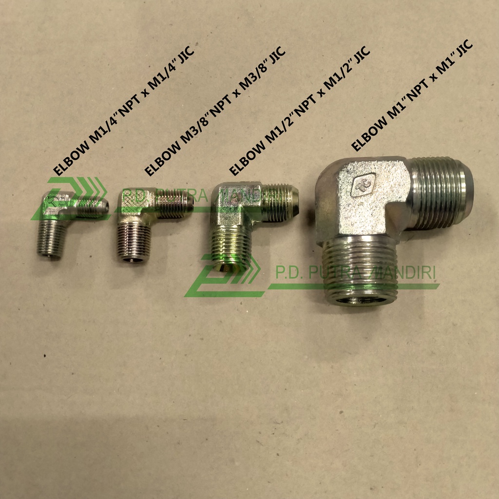 Jual Elbow Drat Luar 1/2 JIC x 1/2 NPT BESI / Elbow Male Shopee