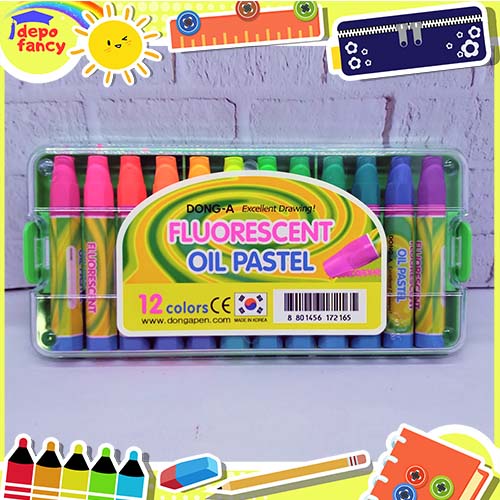 

Crayon DONG-A Oil Pastel Fluorecent 12 Warna