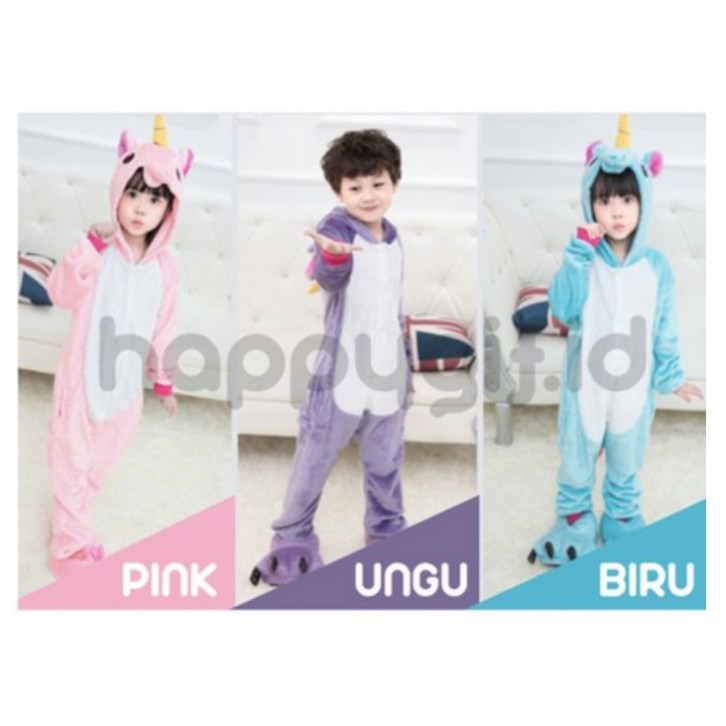 BAJU KOSTUM ONESIE PIYAMA ANAK KID UNICORN 1 NEW!