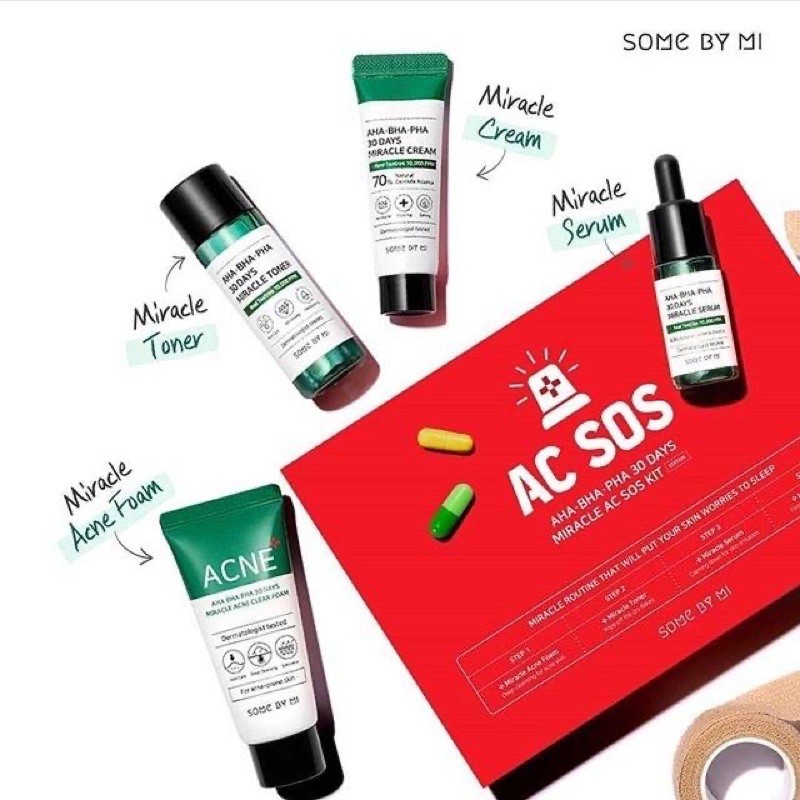 Some By Mi AHA BHA PHA 30 Days Miracle AC SOS Kit 4 items