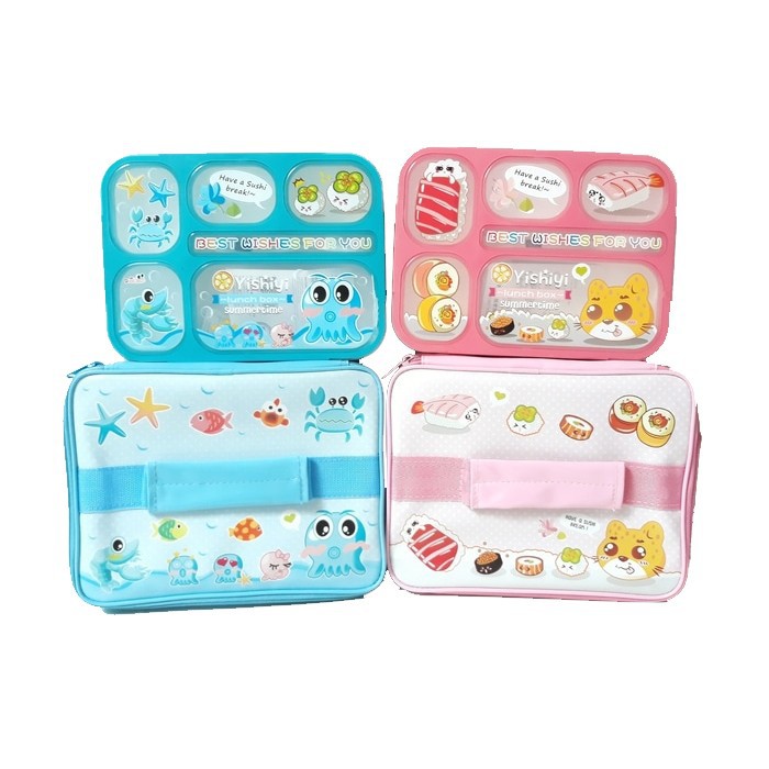 Lunch Bag Karakter/ Tas Makan / Lunch Box Bag Yooyee Bekal Karakter Printing Waterproof