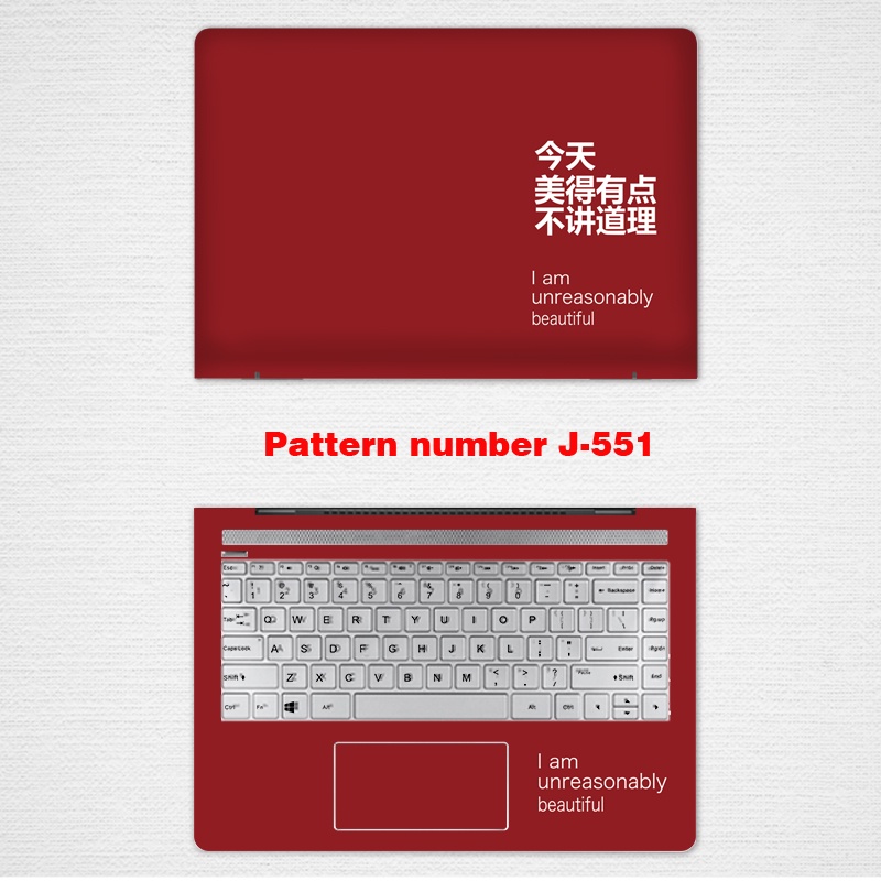 2 Pcs Stiker Pelindung Laptop Universal Motif Print China Ukuran 12 13 14 15.6 Inches DELL Inspiron 15 3515 Vostro 15 3510