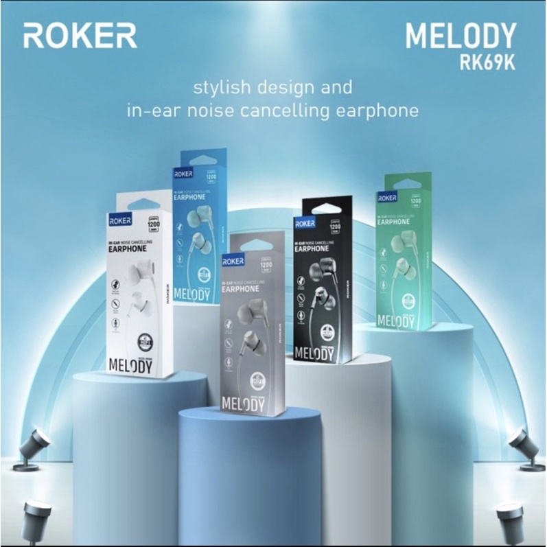 EARPHONE ROKER RK69K MELODY HANDSFREE SUPER BASS