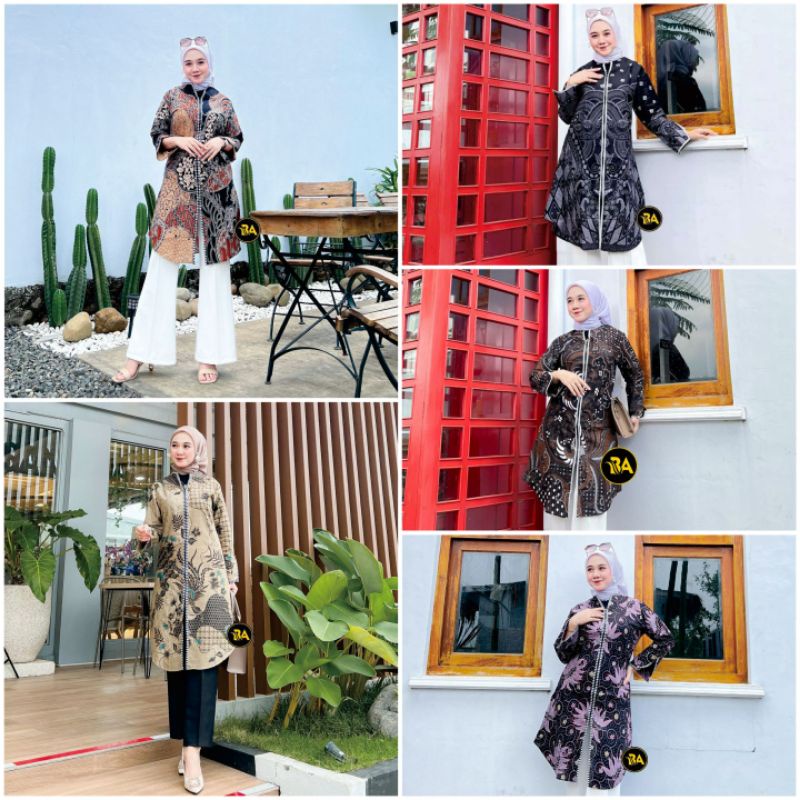 atasan batik wanita|batik tunik |pakaian wanita batik|batik wanita| zipper