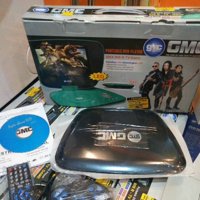 Portable DVD Player Layar LED DIVX-808 R-TV-Game GMC