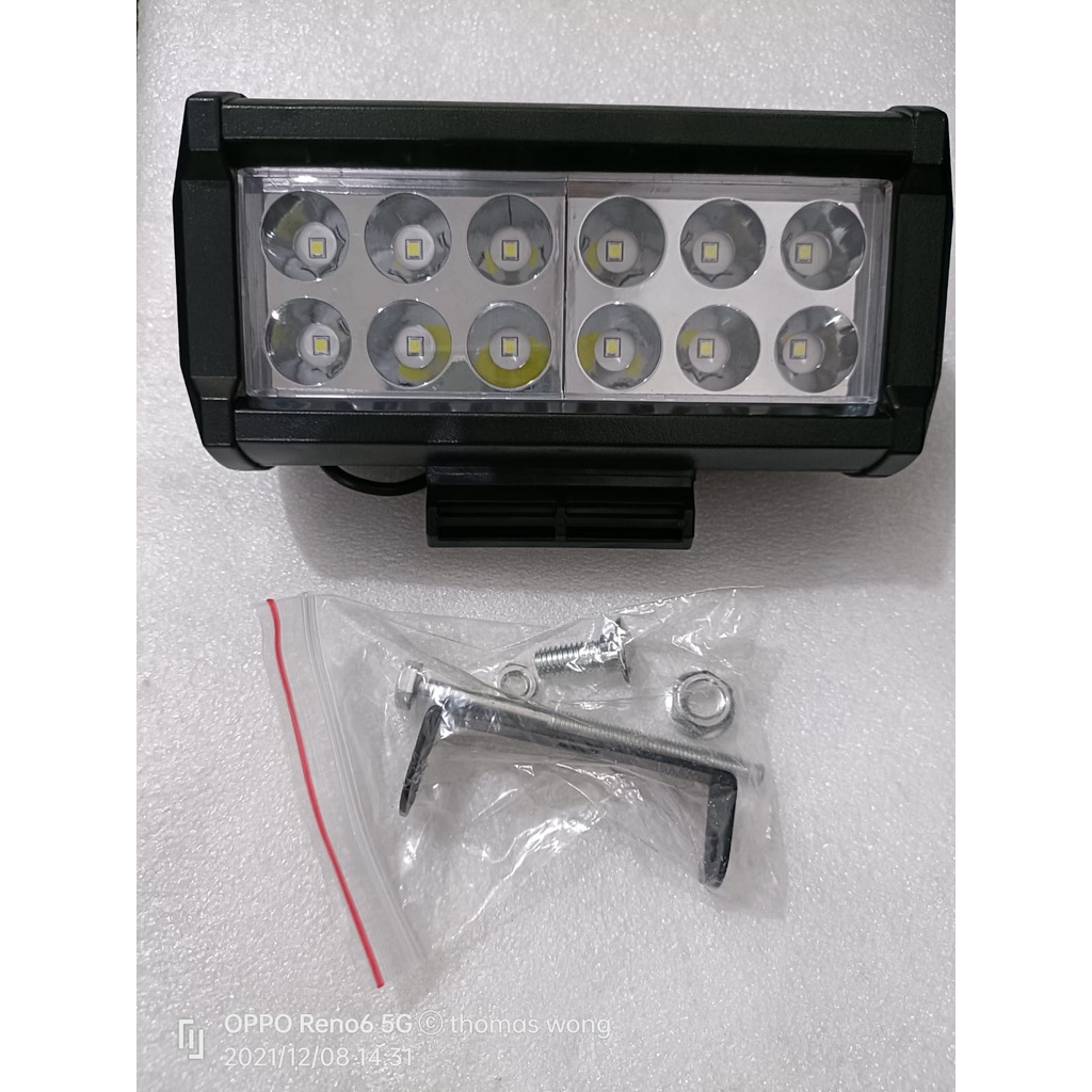 LAMPU TEMBAK / LAMPU SOROT LED CWL 12 MATA PUTIH+BREKET RX-KING (SUPER TERANG) T-5211