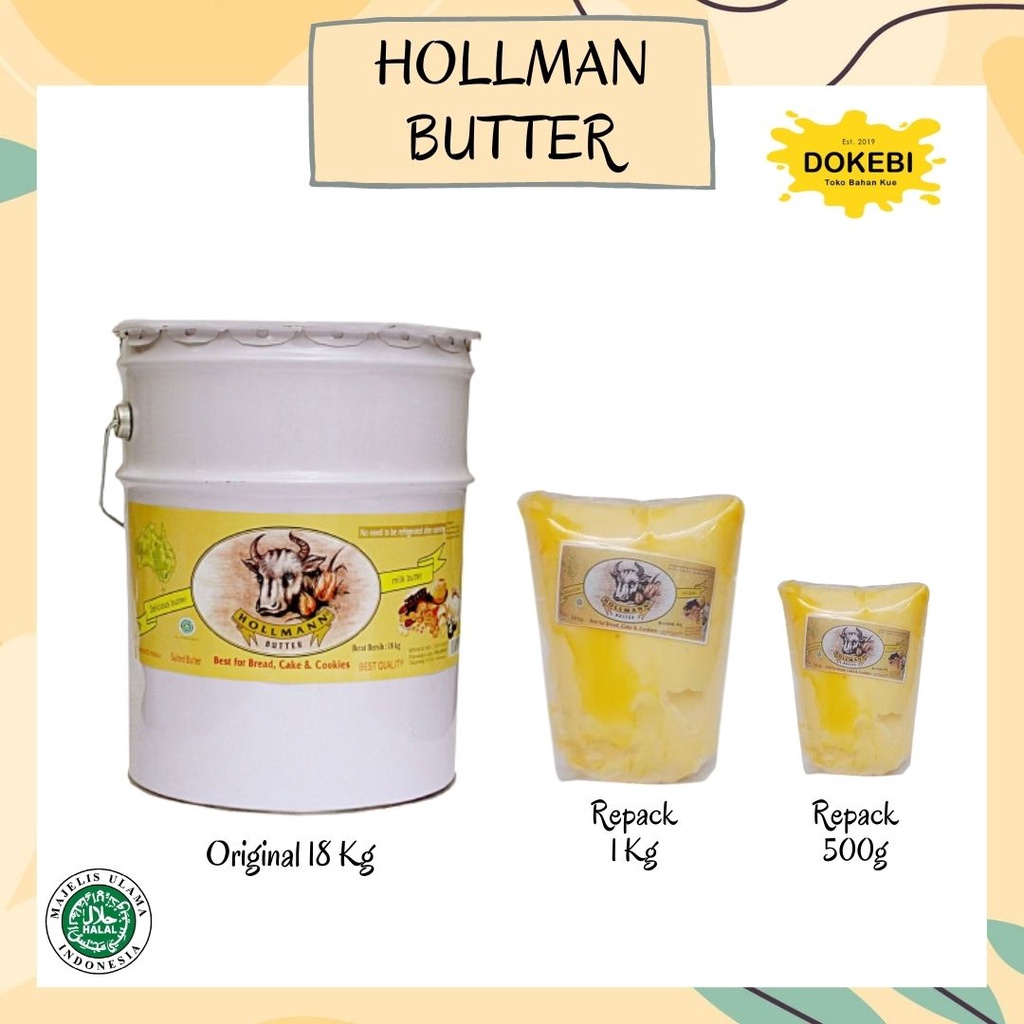 

HOLLMANN BUTTER 1 KG - MENTEGA HOLMAN - HOLLMAN MERTEGO COOKIES - HOLMANN MENTEGA KUE KERING COOKIE