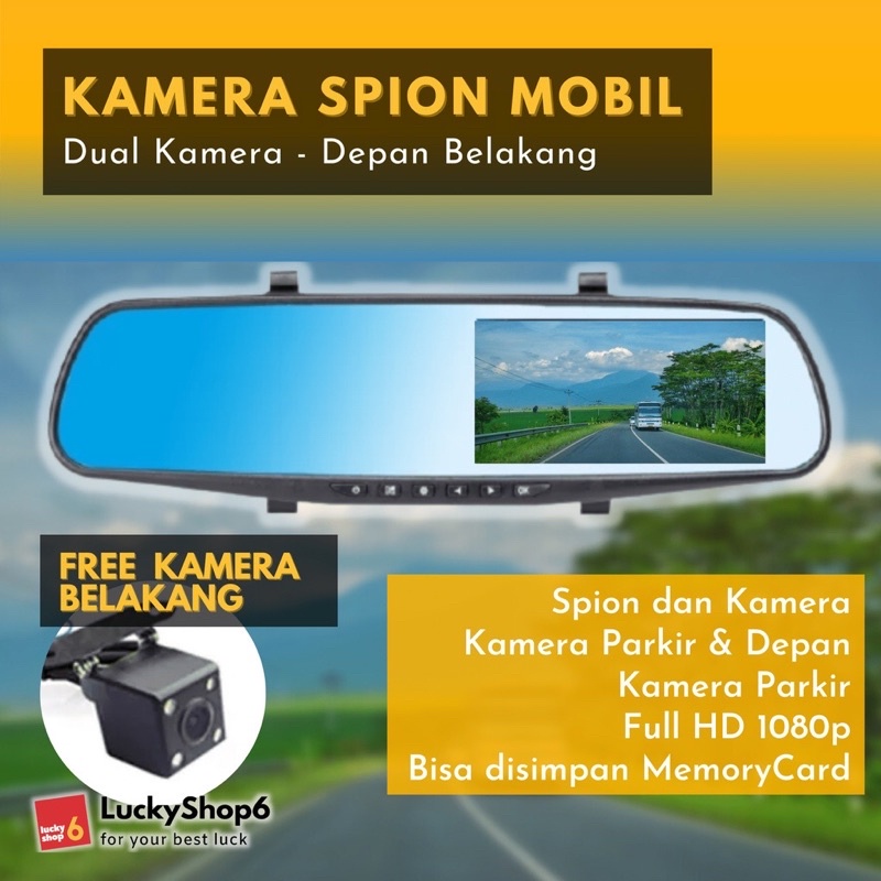 Kamera depan Spion Mobil tengah Dashcam camera parkir mundur