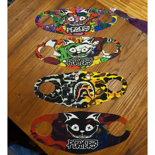 MASKER DISTRO PLAYERS ORIGINAL MASKER STAYCOOL UNISEX PRIA WANITA MASKER TEBAL MOTIF FULLPRINT