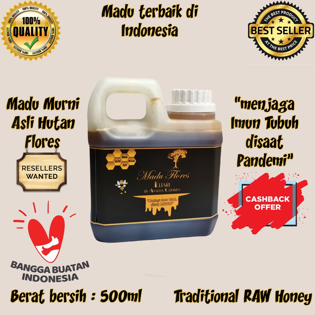 

Madu Hitam hutan flores asli by analisa 500ml