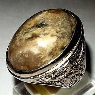 cincin batu akik fosil aren kristal