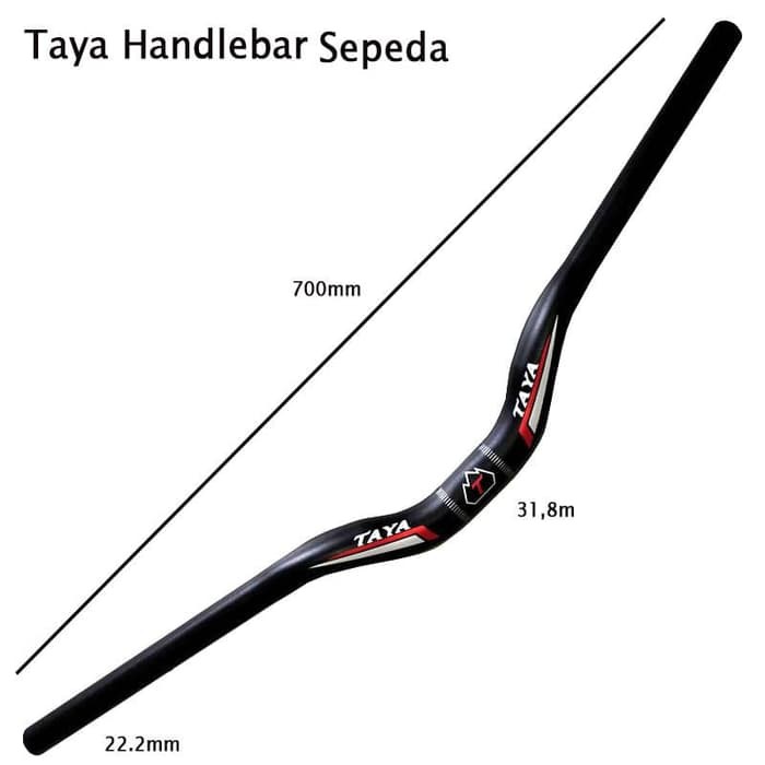 Taya Rise Handlebar Stang  Sepeda  Bengkok 700x31 8 mm 