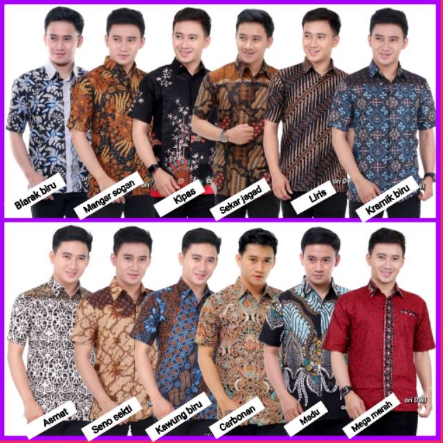 Baju Koko Pria Dewasa Lengan Panjang Motif Kobata Qynang Kombinasi Batik terbaru 2023