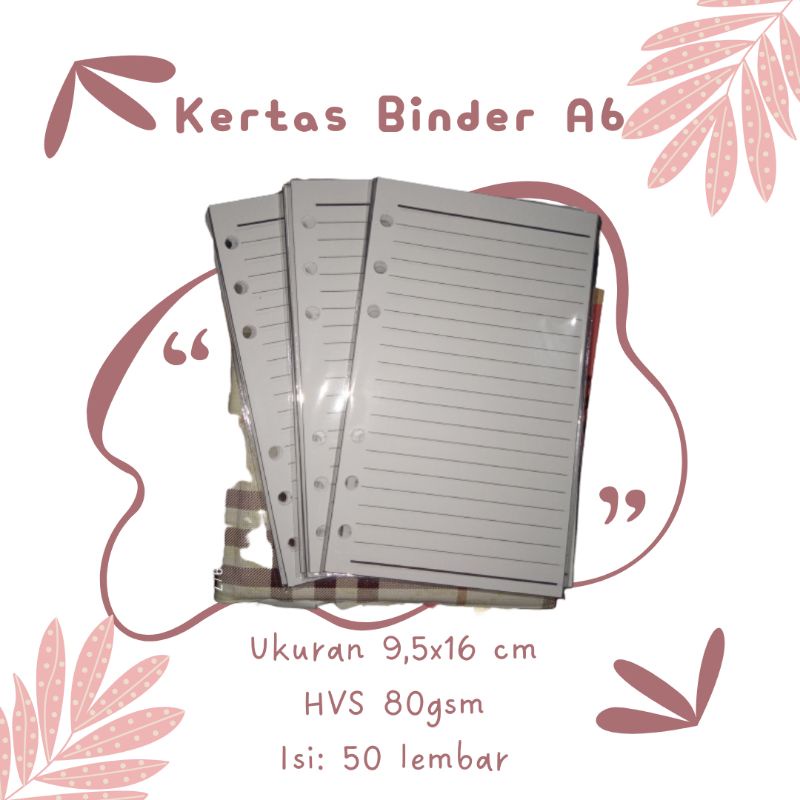 

Kertas Binder A6 Loose Leaf A6