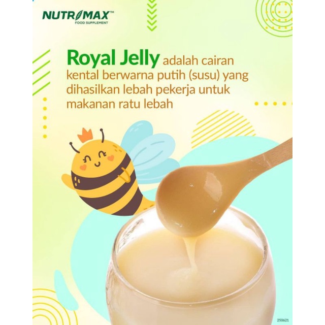 NUTRIMAX ROYAL JELLY JELY JELI VITAMIN DAYA TAHAN TUBUH ANTI STRESS AGING ENERGI STAMINA 30 KAPSUL