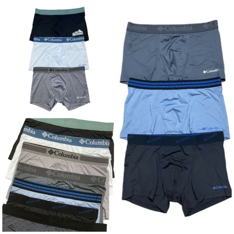 3pcs / celana dalam boxer brief olahraga / kolor / sempak / columbia branded original