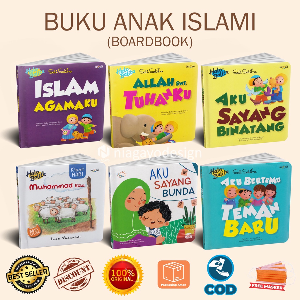 Buku Cerita Anak Islami Seri Hallo Balita Islam Agamaku Aku bertemu Teman Baru Allah SWT Tuhanku