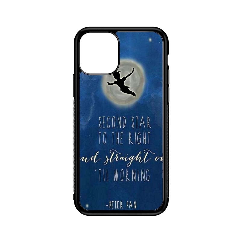 Boy Flying To The Moon Quote-1Nn,Peterpan,Second Star,Neverland Casing HP Custom Untuk iPhone 7/iPhone 7 Plus/iPhone 8/iPhone 8 Plus