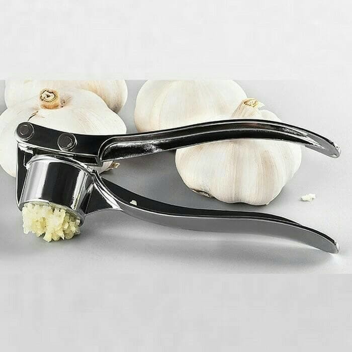 MENCINCANG BAWANG DENGAN PRAKTIS - GARLIC PRESS STAINLESS / ALAT PENGHANCUR DAN PENCINCANG BAWANG