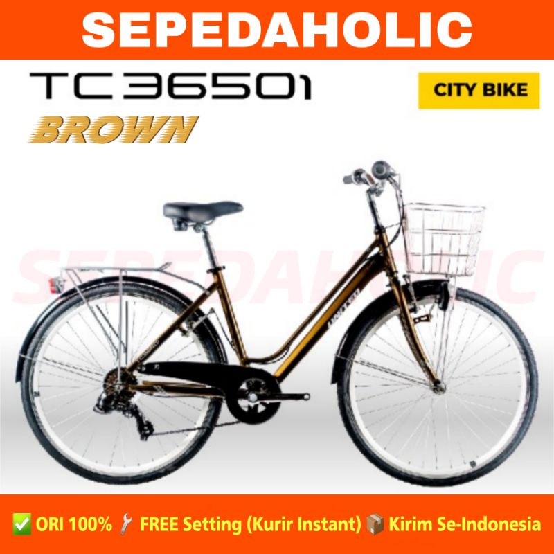 Sepeda Keranjang Dewasa UNITED TC 3650i TC3650i Alloy Shimano 7 Speed Ukuran 26 Inch